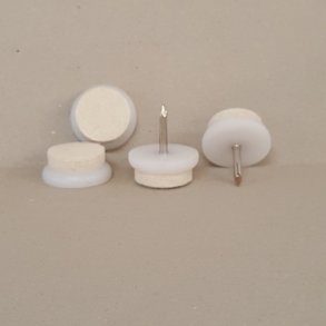 Glides�m med hvid filt